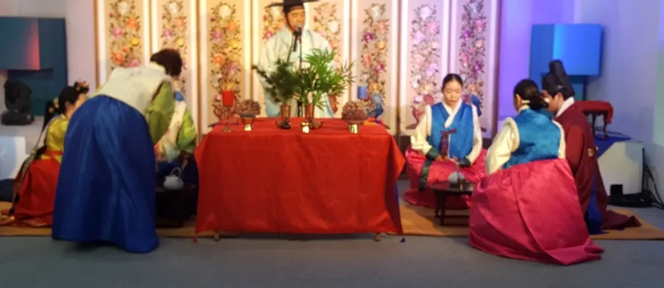 평창 선수촌에서 열린 전통혼례 이벤트
